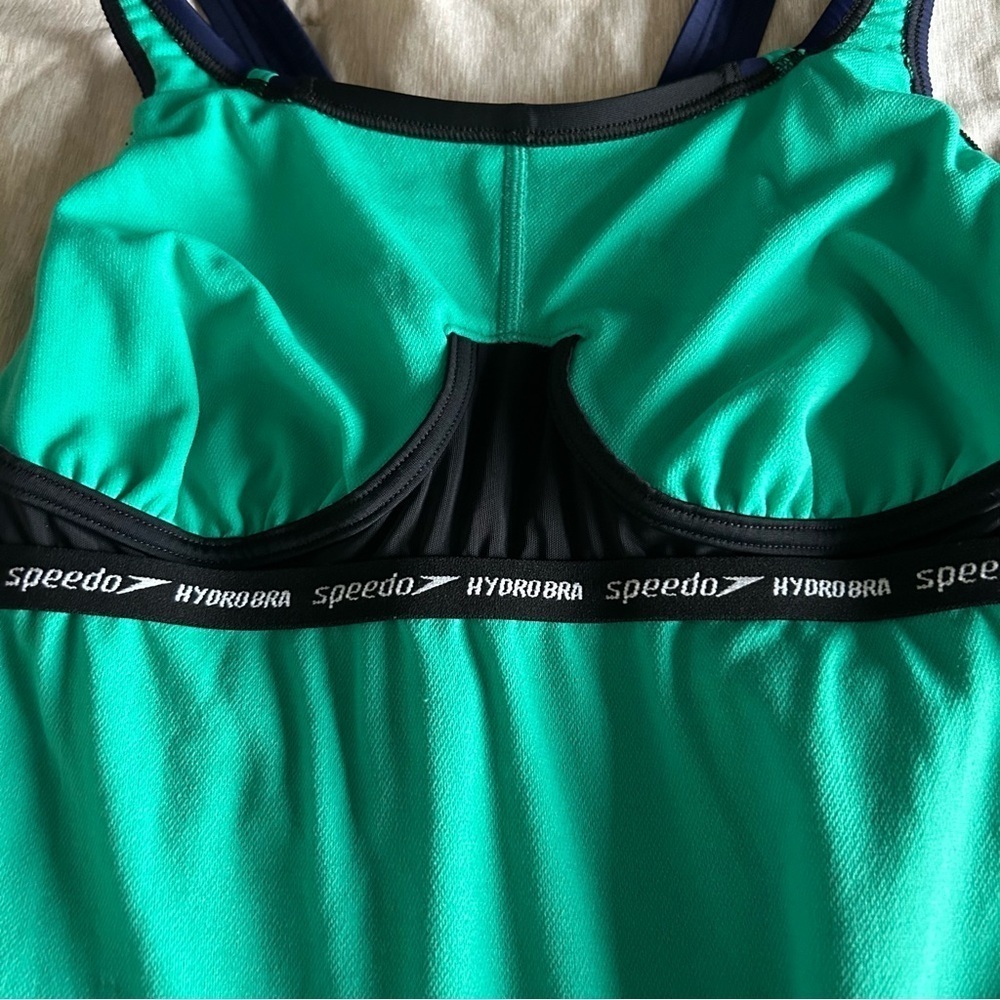 Speedo Swim One-Piece Swimsuit - Black and Green - Picture 6 of 11
